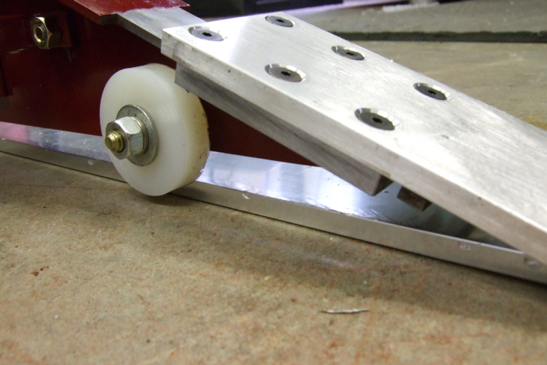 Idler wheel against 1/4 inch speed bump Idler wheel against 1/4 inch speed bump