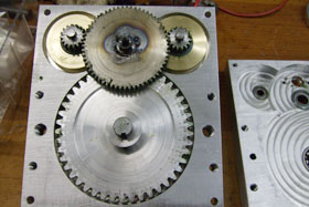 Dual flywheel gearbox
