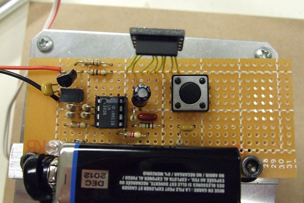 Compass wired on Radio Shack perf board